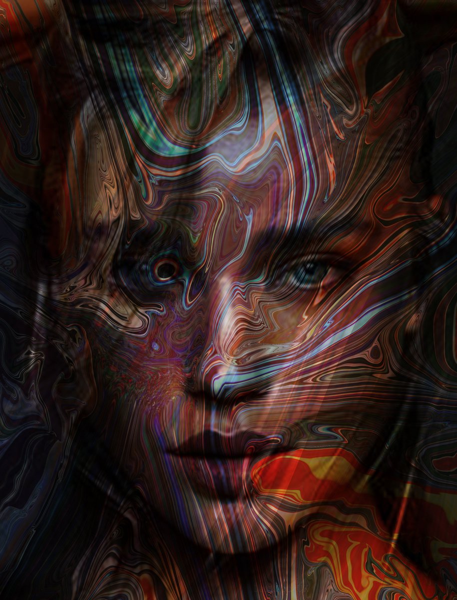 Illustrative Portrait Photograph By Srdjan Jevtic, 30 X 39", Searching For Love, Original Artwork