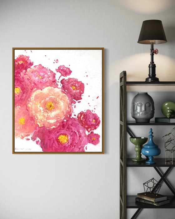 Colourful peonies