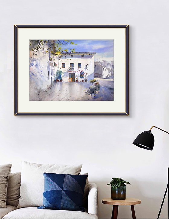 Sunlit Courtyard in Valencia