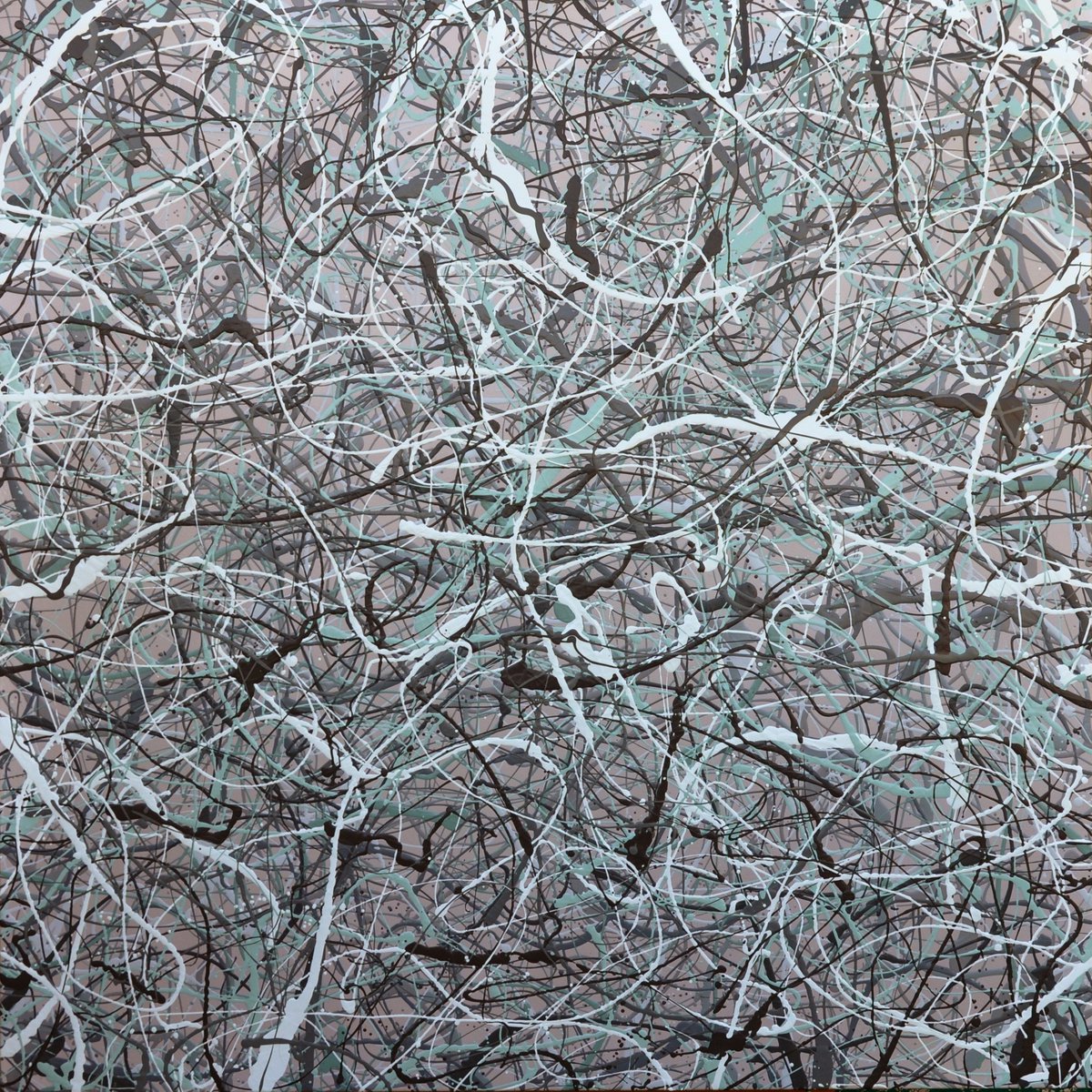 Abstract Oil Painting By Mullo Art, 48 X 48", Mare Internum, Original Artwork