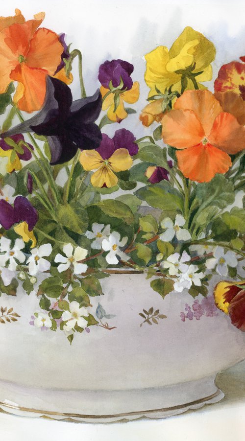 Flower fantasy in an old tureen by Yulia Krasnov