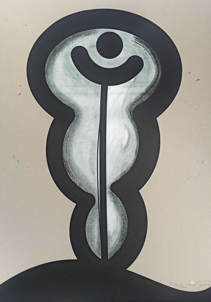 Graphic Abstract Giclee Print By Gokhan Okur, 28 X 39, Fertile 02, Original Artwork