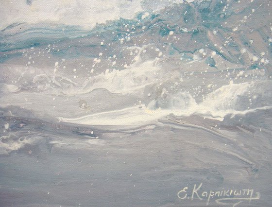 Seascape "Waves & Seagulls" LARGE Painting