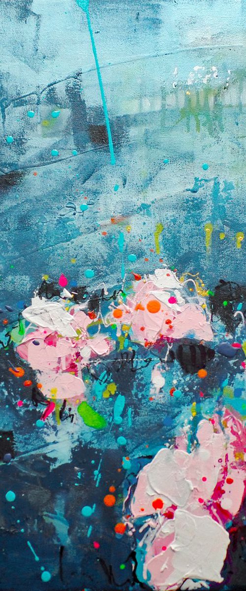 Monet's Garden : Water Lilies  No. 1 (Abstract Study) by Irene Wilkes