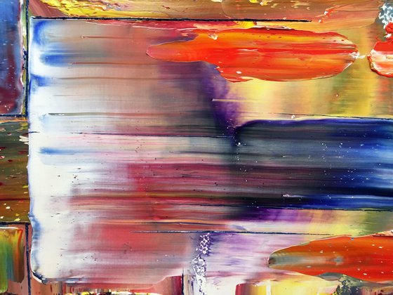 "The Space Between Us" - SPECIAL PRICE-  Original PMS Oil Painting On Reclaimed Wood - 38 x 16 inches