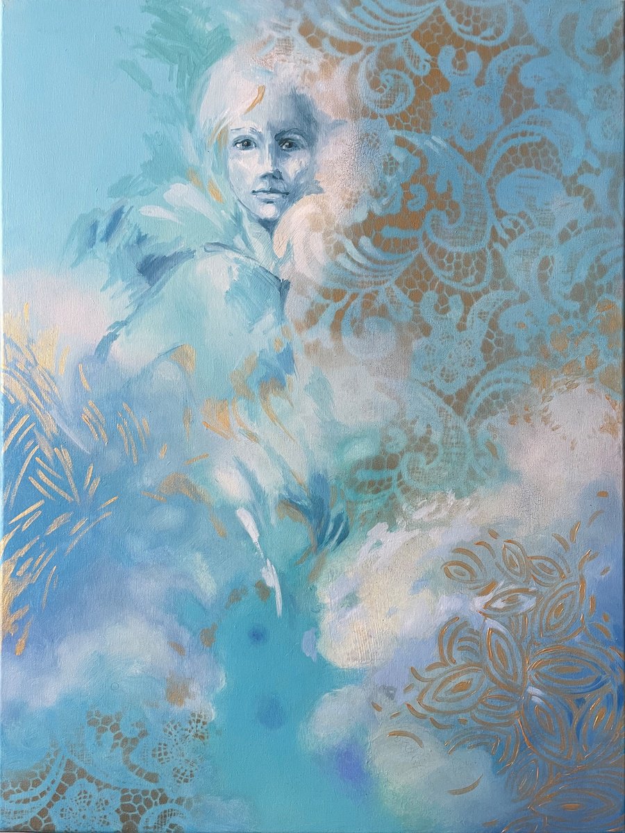 Impressionistic Abstract Oil Painting By Jolanta Czarnecka, 24 X 31, May Mind-Boggling, Original Artwork