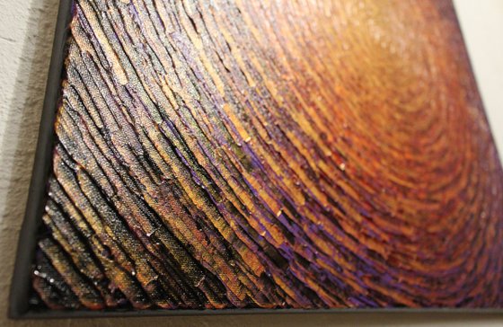 Iridescent purple orange gold shine
