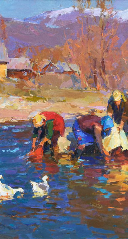 Carpathian laundry by Aleksandr  Kryushyn