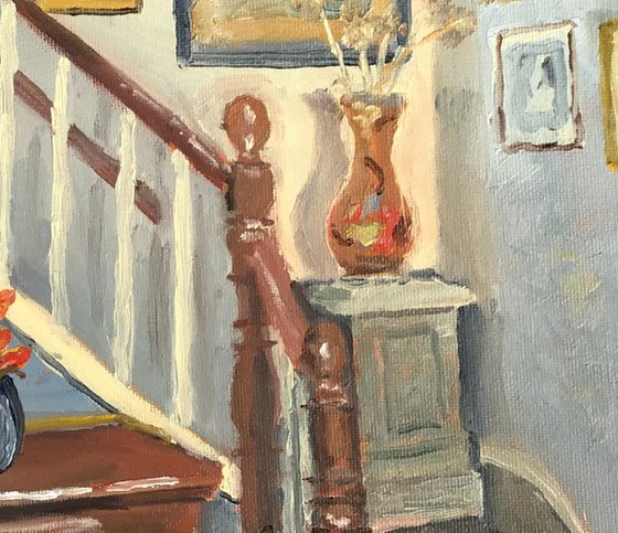 House interior - our hallway - an original oil painting