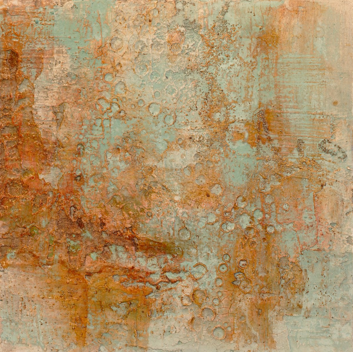 Abstract Painting By Martin Sieverding, 16 X 16", Untitled, Original Artwork