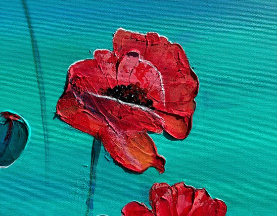 "Poppies by the sea"