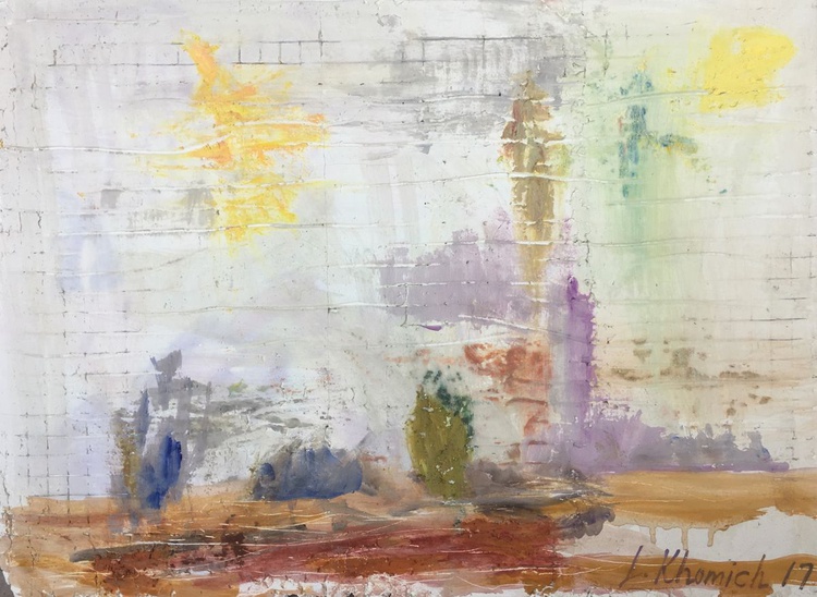 Abstract Landscape On White Cement Experimental Artfinder