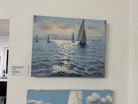 Seascape with Sailboats 36