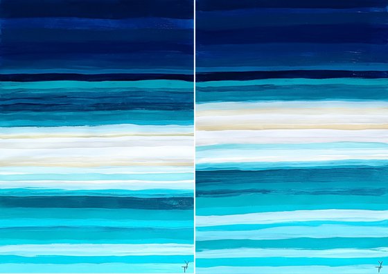 Ocean Quiet. Diptych.