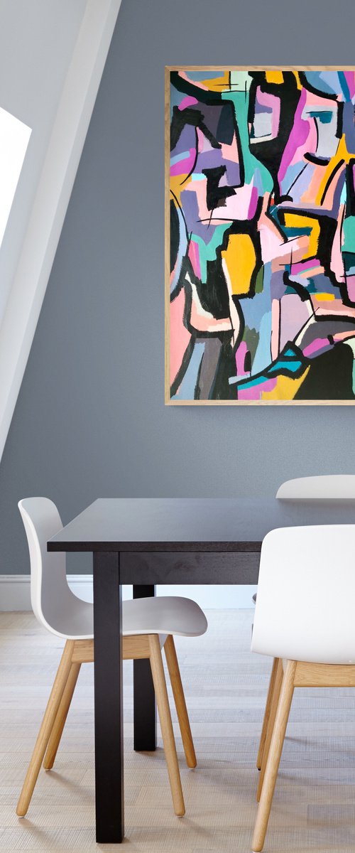 The ‘90s memories. Original abstract painting by Ilaria Dessí