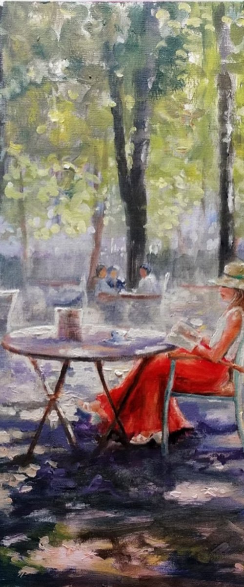 Reading in the shade by Susana Z. Harris