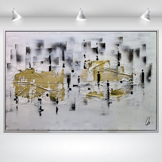 Distance  - Abstract Art - Acrylic Painting - Canvas Art - Framed Painting - Abstract Painting - Industrial Art