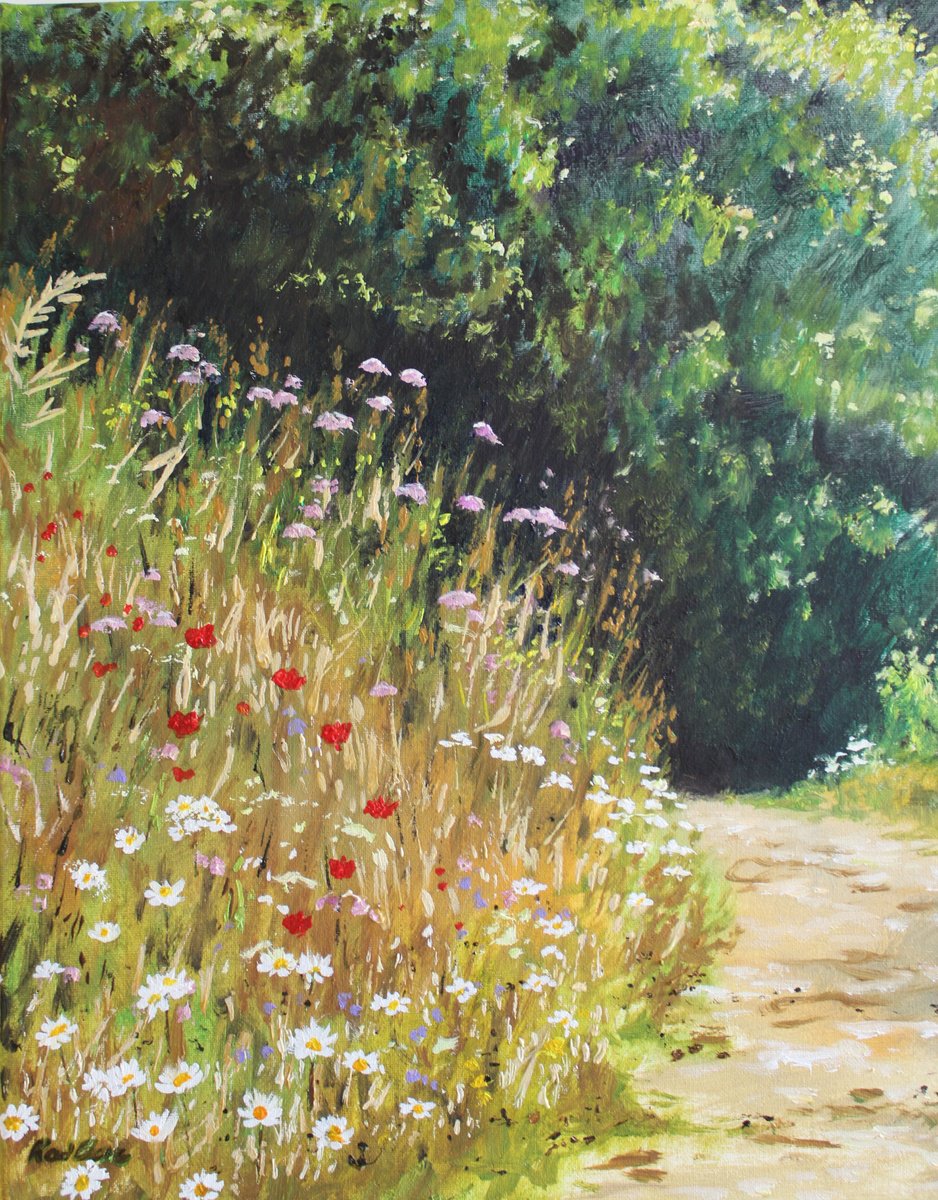Flower Path into the woods by Rod Bere