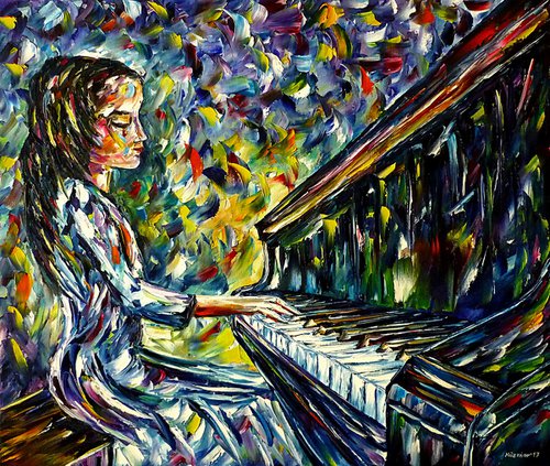 Young Piano Player by Mirek Kuzniar