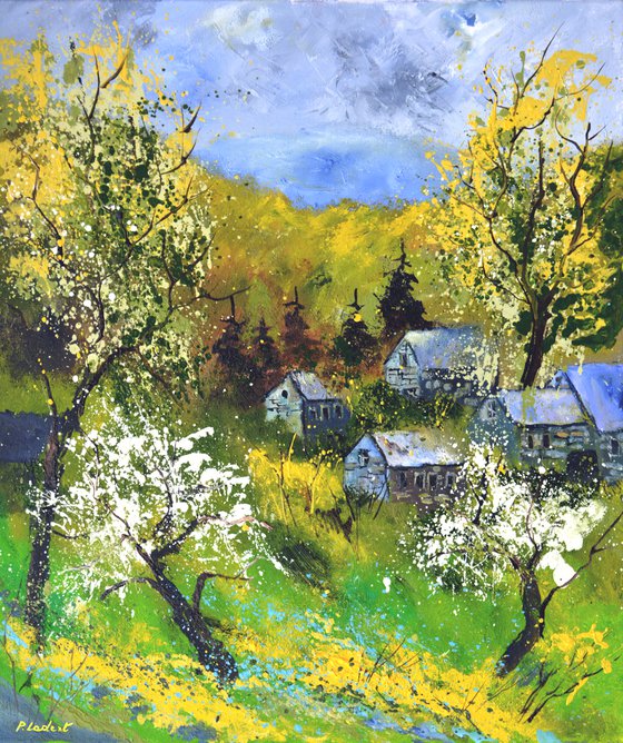 Village in spring