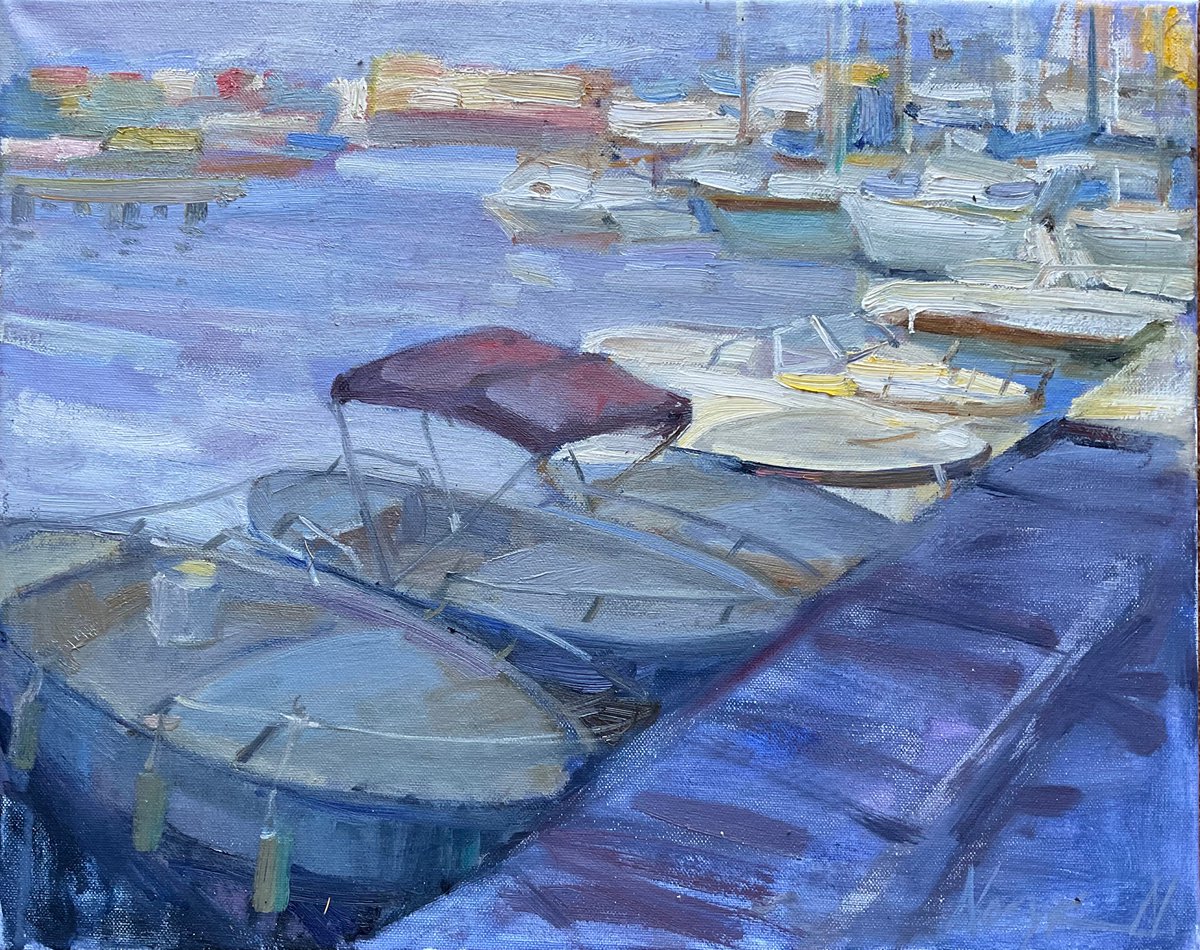 Marina 40x50 cm| oil painting on canvas by Nataliia Nosyk