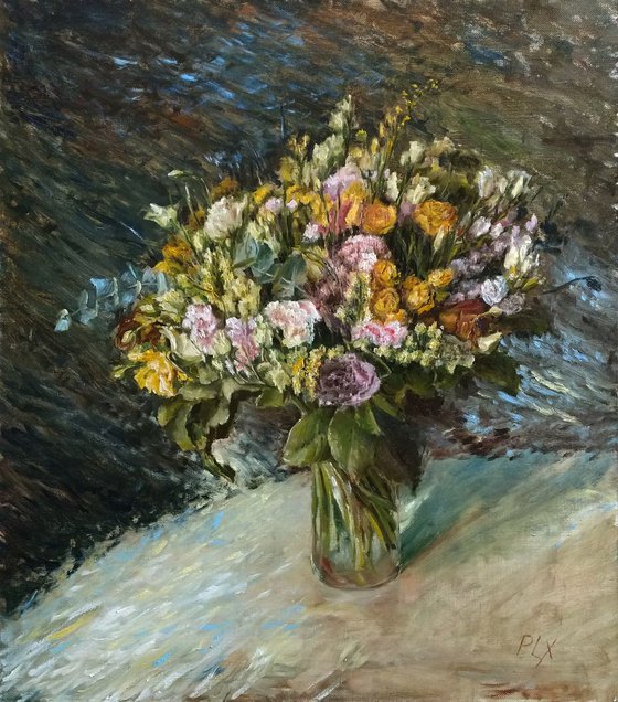 March bouquet - still life floral painting