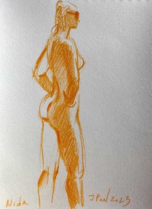 Nude sketch 3 by Inna Pantelemonova