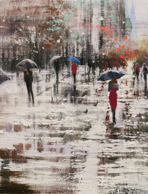 Winter Rainy Day by Chin H Shin