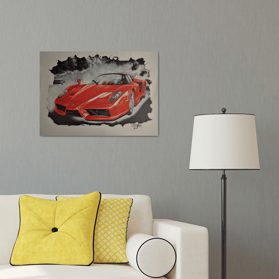 Ferrari Enzo en la tormenta