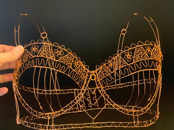Copper Bra Wire Sculpture