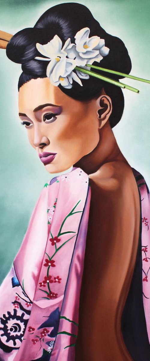 Geisha III: Draped in Silk by Ryan Rice
