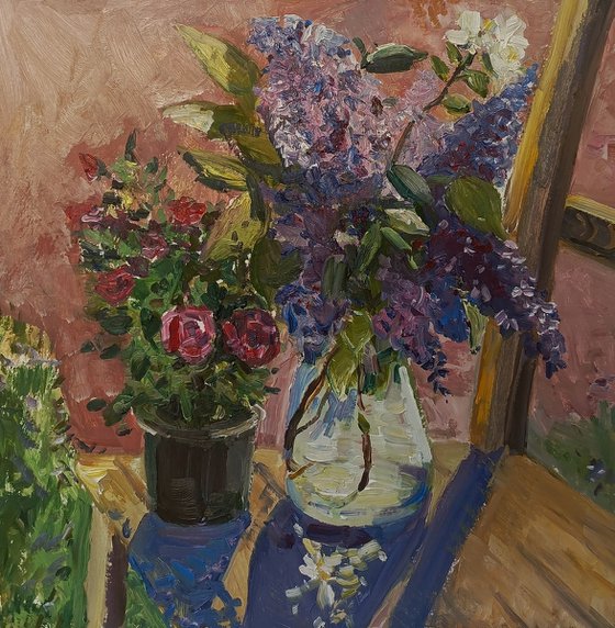 LIlac and roses/Garden