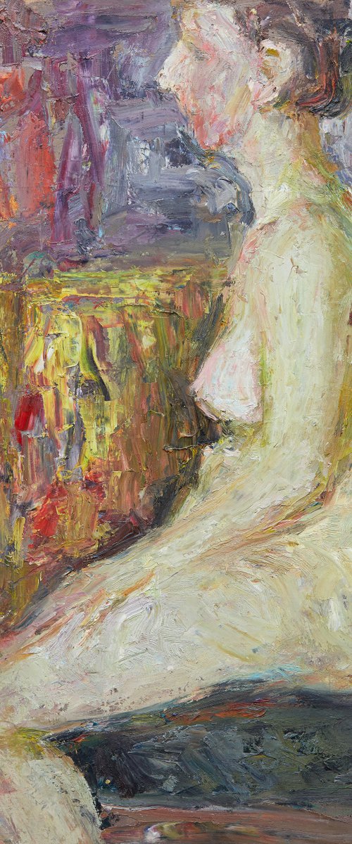 Seated Nude in Profile by Zakhar Shevchuk