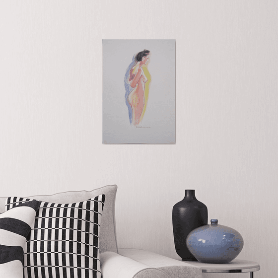 Standing female nude