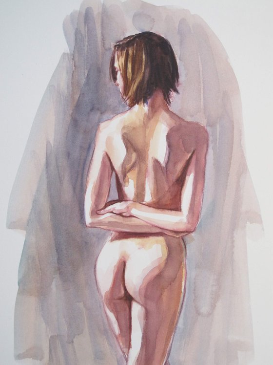 Standing female nude