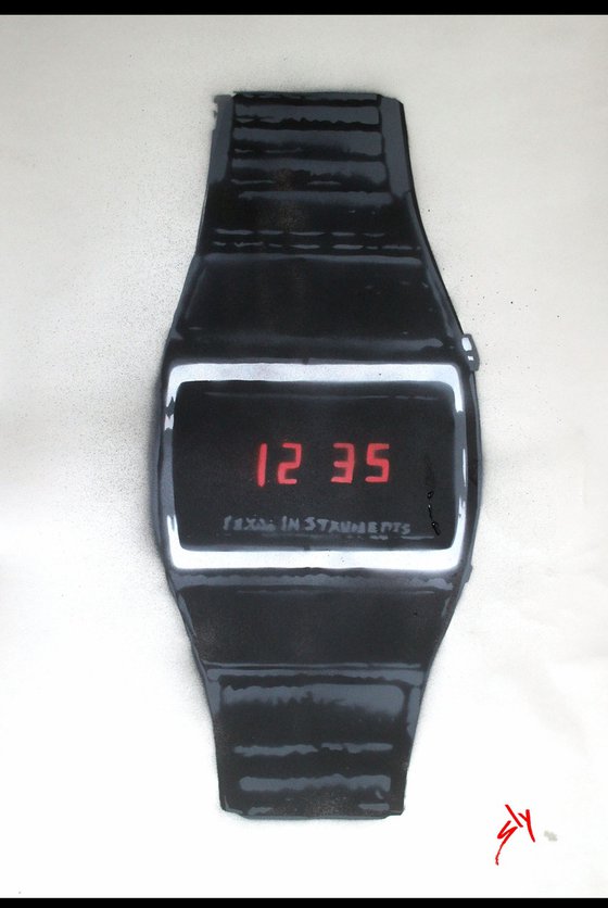 Cheap digital watch (p).