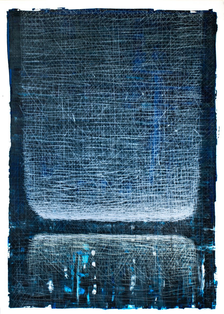 Abstract Oil Painting By Oto Macek, 23 X 33", Untitled 838, Original Artwork