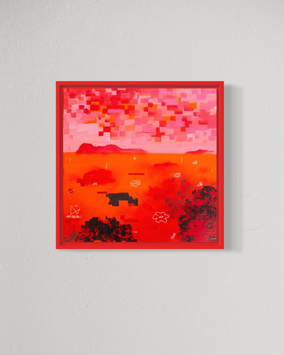 Abstract Landscape Painting By Bohdan Svyrydov, 10 X 10, Reminiscence 0006, Original Artwork