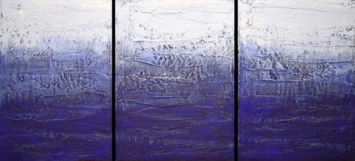 Eccentric Blue  Beautiful triptych by Stuart Wright