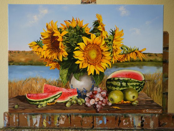 Sunflowers Still Life Floral