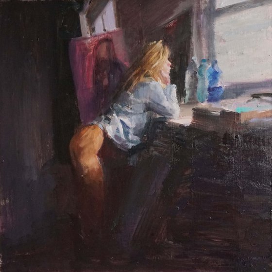 Meg in studio