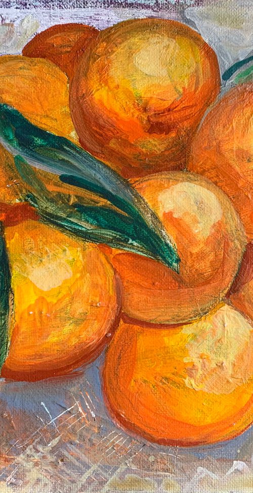 Clementines on the table by Olga Pascari