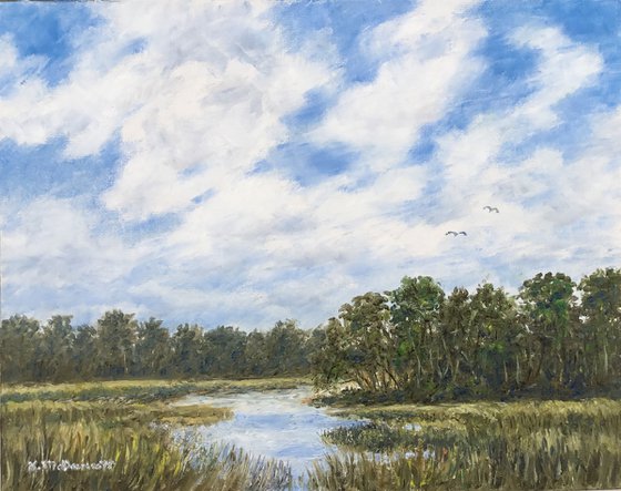 LOWCOUNTRY SKIES - oil 11X14 (SOLD)