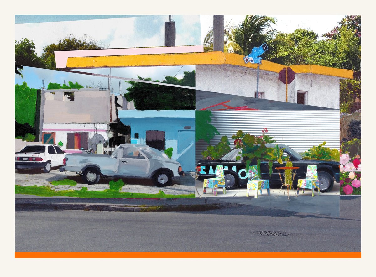 Abstract Cityscapes Screenprint By Bonnie And Clyde, 27 X 20, In Line, Original Artwork