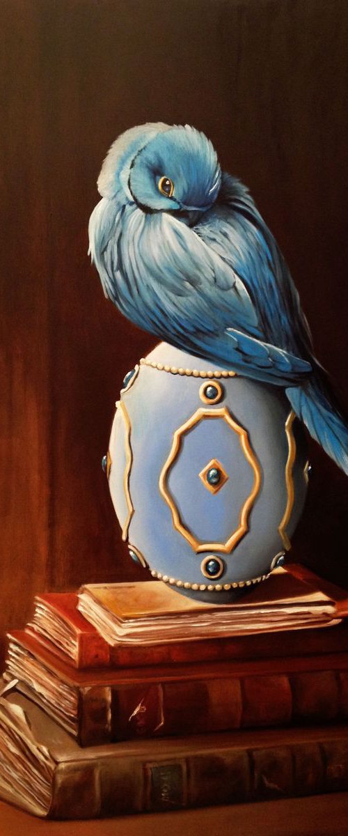 Equilibrium- original oil painting on wood - 40 x 60 cm (16 x 24 inches) by Valentina Toma' aka Zoe Chigi