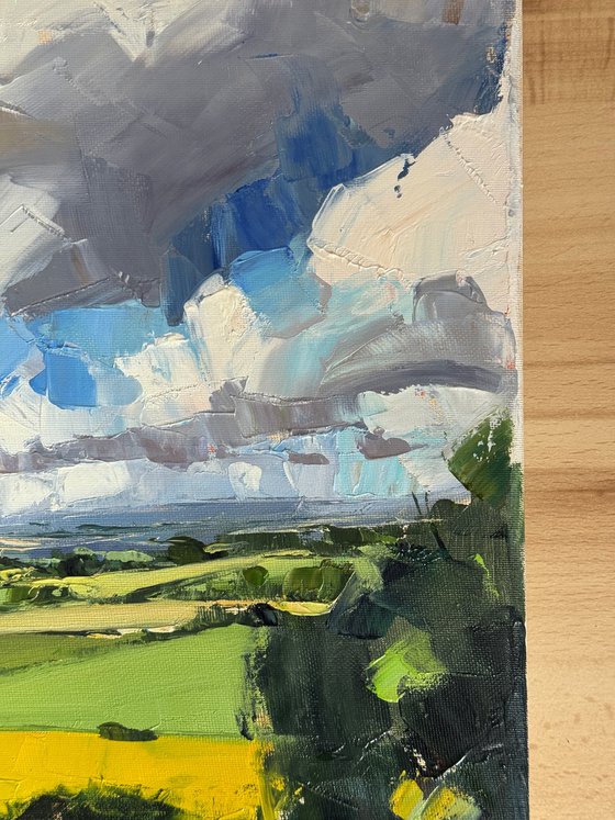 Fields Under Flying Clouds