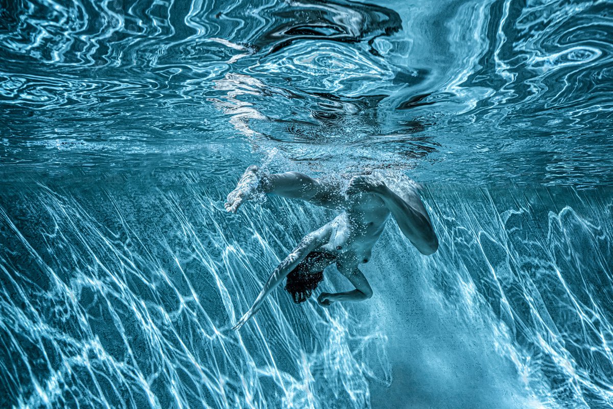 Moonlight III - underwater photograph - print on paper by Alex Sher