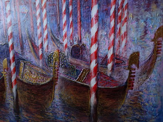 Golden Gondolas of the Venice Carnival