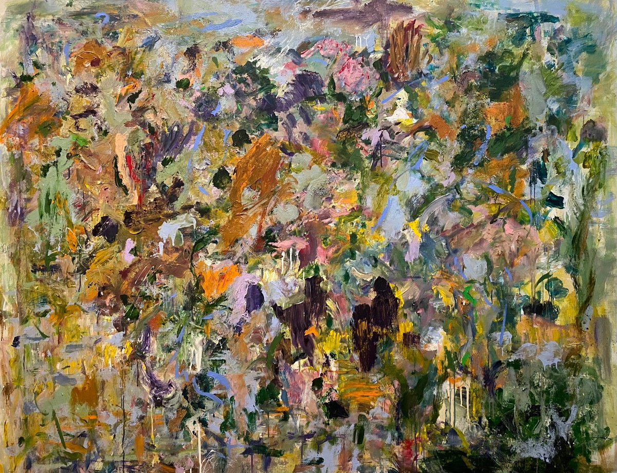 Organic Abstract Acrylic Painting By Lloyd Tabing, 69 X 55", Reflection Of Perception, Original Artwork