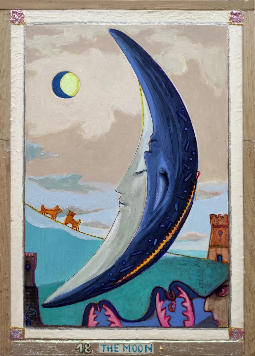 THE MOON , MAJOR ARCANA OF THE MOON, 18. by Carlo Salomoni